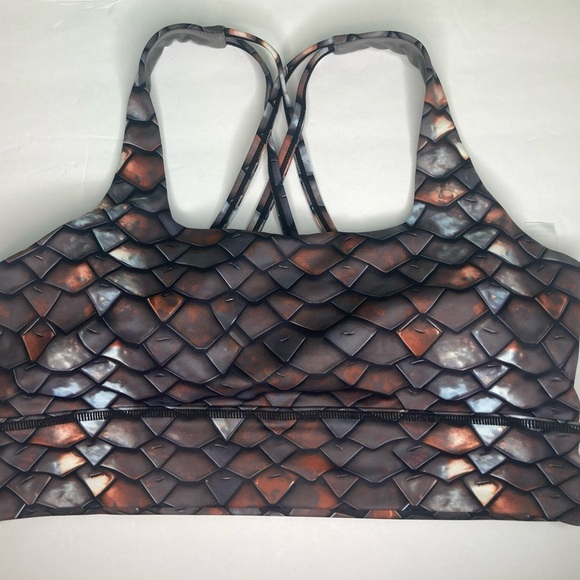 CVG Sports Bra Size Large Ironclad Armor Scale Print Constantly Varies Gear - Picture 3 of 5